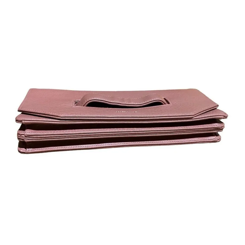 Matt and Nat Bag Women's Natural Abiko Fold Over Clutch Hand Grab‎ Pink Clay